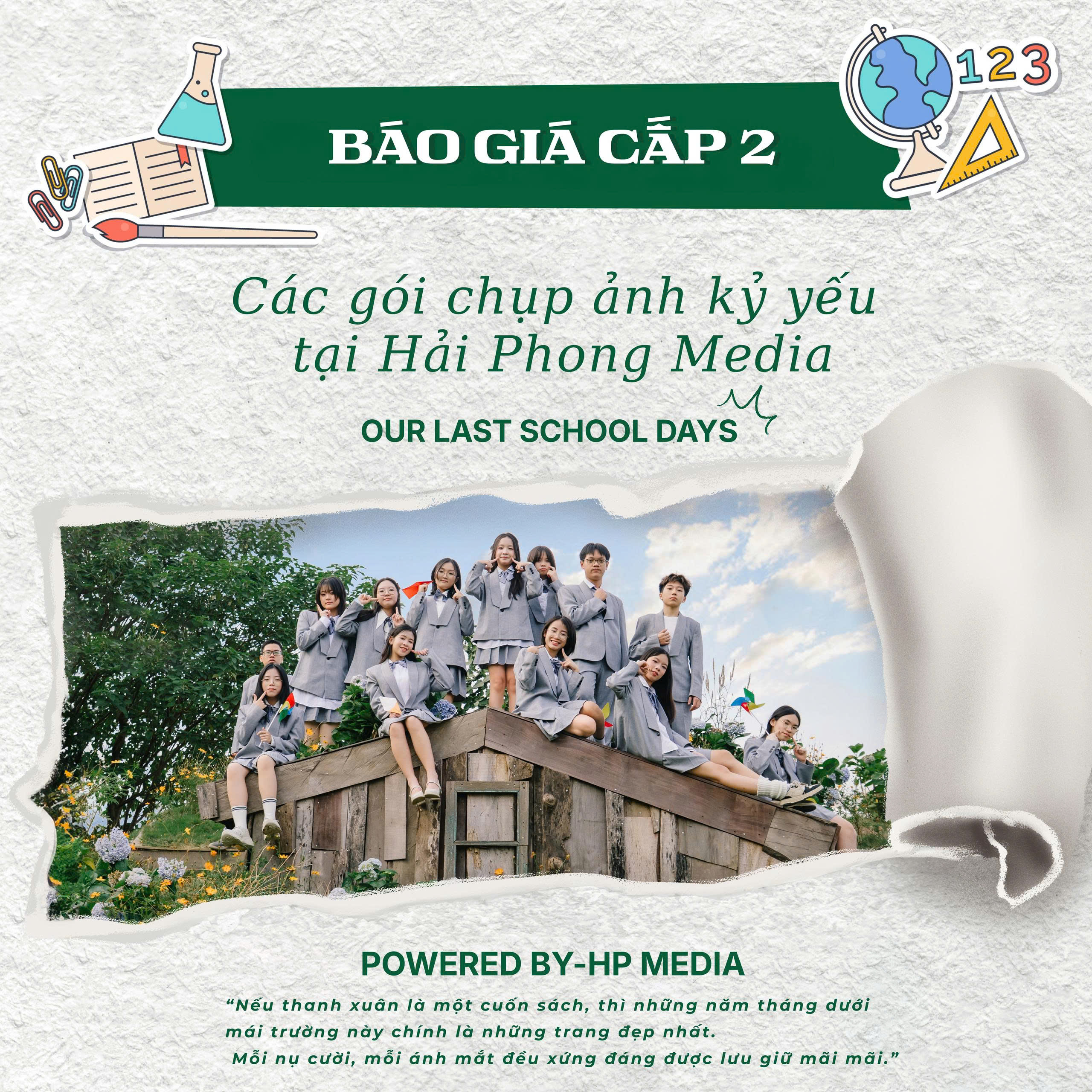 Bảng giá dịch vụ kỷ yếu cấp 2